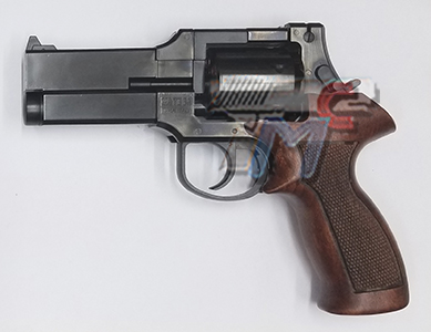 Marushin Mateba 6mm X-Cartridge Gas Revolver 4inch (Matt Black & Wood Grip) (Black) - Click Image to Close